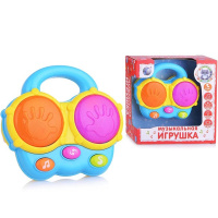 Музыкальная игрушка "Барабан" 16 х 16см, пластик (звук) Y7500-18