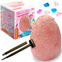 Набор опытов "Найди сокровища. Яйцо-гигант с драгоценностями" 12х12х15см ВВ5397