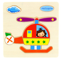 Пазл 15х15см дерево, 6 видов Y6163-17