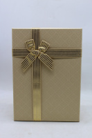 Коробка подарочная с бантом "Бежевая" 23х17х6,5см, картон 11488-24