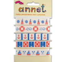 Набор  декор.лент 16мм  5x5 цв "Морские сюжеты"  LRS-013