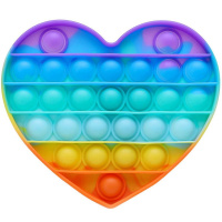 Игрушка-антистресс "Pop it" 14,7х12,5см сердце, разноцветный M-9975