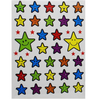 Наклейка школьная "Оценки. Звезды" 31шт. 8 листов (29шт-2,2см, 2шт-3,7см) BSD-A201