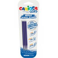 Набор стержней 115мм/0,7мм синий "OOPS" 3шт. со стираемыми чернилами 43041/02