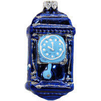 Ёлочное украшение "Часы-тумба Русские Узоры" h-9см в подарочной упаковке ФУ-102/2/Р