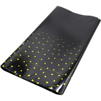 Скатерть "Happy Birthday. Черная с золотым горошком" 137х183см фольга Y9839-24