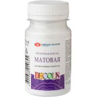 Краска акриловая 100мл белая матовая Декола 14327104