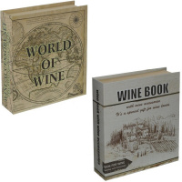 Набор сомелье (футляр-книга, штопор, кольцо, дозатор, нож) 14,5х4х16,5см, 2 вида 766463