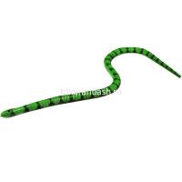 Змея 70х2см гибкая, дерево, зеленая Y10318-24