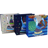 Пакет подарочный "С Днем рождения" 14,5х15х6см 4 вида 11508-24