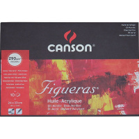 Альбом д/масла и акрила 33х24см 10л 290г/м2 100% целлюлоза "Фигерас" склейка по 4 сторонам