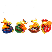 Магнит Бык с надписью 5х5,5см 4 вида BY047