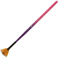 Кисть синтетика двухцветная веерная №2 короткая ручка "Decola" 237141/2