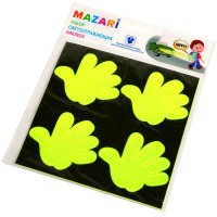 Наклейки светоотражающие "Микс" 1 лист 4шт, размер 1шт 5см, ассорти M-7201