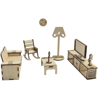 Набор мебели "Гостиная" 9 предметов фанера 3мм