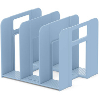 Подставка д/бумаг 3-х секционная 18x16x19см "Techno Manga" голубая, пластик 61495