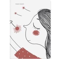 Тетрадь А5 40л клетка "Funny dandelions" прошитый блок матовая ламинация 7-40-235