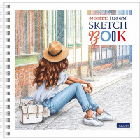 Скетчбук 17х17см 80л 120г/м2 "Happy time" евроспираль, твердая обложка 077359