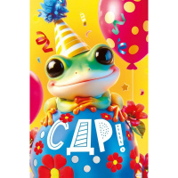 Открытка "С ДР" средний формат 122х182мм 004.972