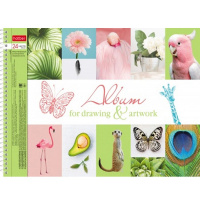 Альбом для рисования А4 24л "Калейдоскоп Моментов" на спирали, перфорация на отрыв,5 дизайнов 067381