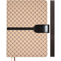 Ежедневник 2026 А5 "Chelsea" 336стр, бежевый, коричневый срез, искусст.кожа, магнит.застежка