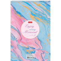 Блокнот А4 96л "Наслаждайся моментом" клетка, на спирали, жесткая подложка 96Б4В1сп_23813