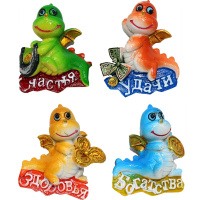 Магнит Дракон с надписью 6х5см, 4 вида SK4703