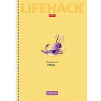 Тетрадь А4 96л клетка "Смекалки" жесткая подложка на гребне 4 дизайна 066119