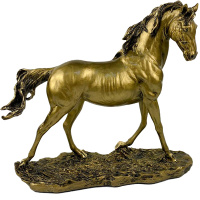Сувенир "Конь на прогулке" 25х9х24см бронза, полистоун 713702/D127