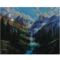 Алмазная мозаика 20х25см "Альпийские горы" полная выкладка ZH5753