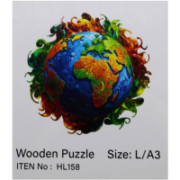 Пазл 16х14см дерево L "Планета Земля" HL158/11339-24