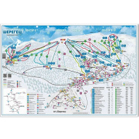 Карта "Шерегеш. Горная Шория" складная 67,5х48,5см односторонняя