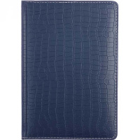 Алфавитная книга А5 "Wild" 128стр, темно-синяя, искусственная кожа с поролоном, крем.блок 2030402