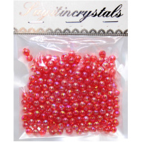 Набор бусин 13х10см 6мм красный Y9021-19