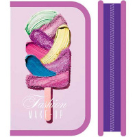 Пенал "Бьюти айс" 20х13х3см прямоугольный одностворчатый, 2 откидные планки, ткань ПО-42