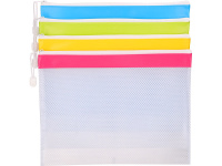 Папка на молнии А4 "Rio" сетка, пвх, 4 цвета молнии EF45102