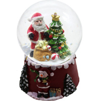 Статуэтка-шар "Дед Мороз" 13,5х10см музыкальный Y10063-24