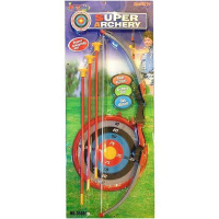 Лук 55см со стрелами на присосках 3шт. пластик 1173202/35881P