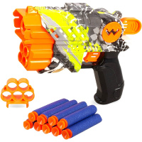 Пистолет 18х14см с мягкими пулями 10см 12шт, пластик (3 мишени) 2201-4