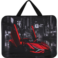 Папка с ручками 26х34х6см "Go fast* ткань ПШ-11/260305