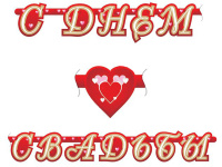 Гирлянда "С Днем Свадьбы" буквы 210см 109248