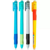 Ручка гелевая пиши-стирай 0,5мм синяя, резиновый грип, ассорти GP-7874/11692-24