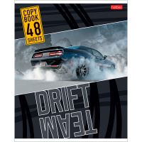 Тетрадь А5 48л клетка "Drift Team" на скобе, 5 дизайнов 48Т5В1/051547