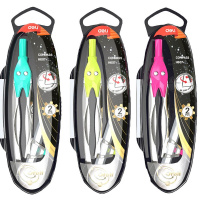 Циркуль "Козья ножка" + карандаш механический, в пластиковом футляре, 3 цвета EH607