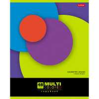 Тетрадь А5 48л клетка "Multicolor" на скобе 5 дизайнов 48Т5В1/051536