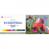 Краски темперные 12 цветов 18мл "Колористика. Яркая палитра" картон 16412282