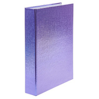 Тетрадь на кольцах А5 120л клетка фиолетовая бумвинил металлик 120ТК5В1_03420/070806