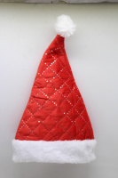 Колпак Деда Мороза с пайетками, красный Y10016-24