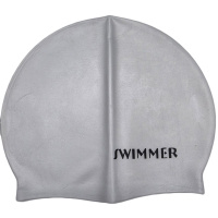 Шапочка для плавания 21,5см серая 2039-292