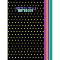 Бизнес-блокнот А5 96л "Patternstyle" клетка, 4-х цветный тонированный блок 7БЦ 96ББ5В_16684/047455